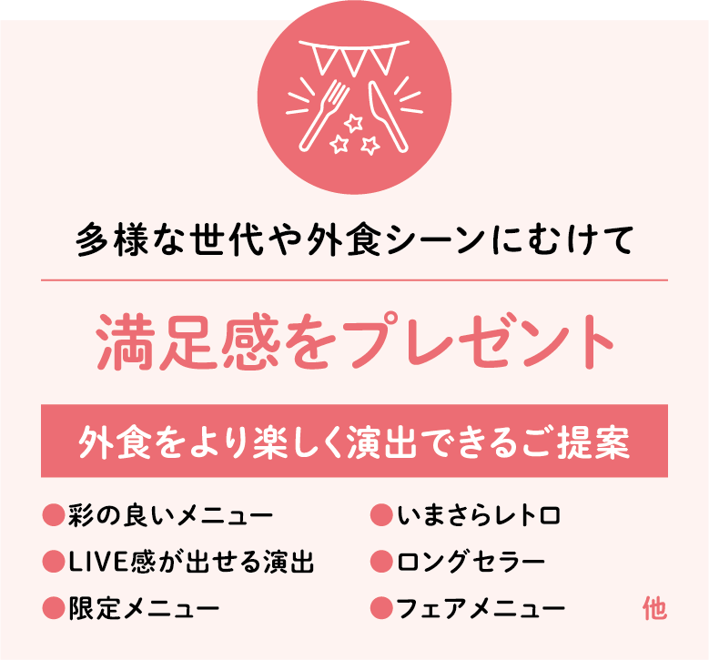 満足感をプレゼント